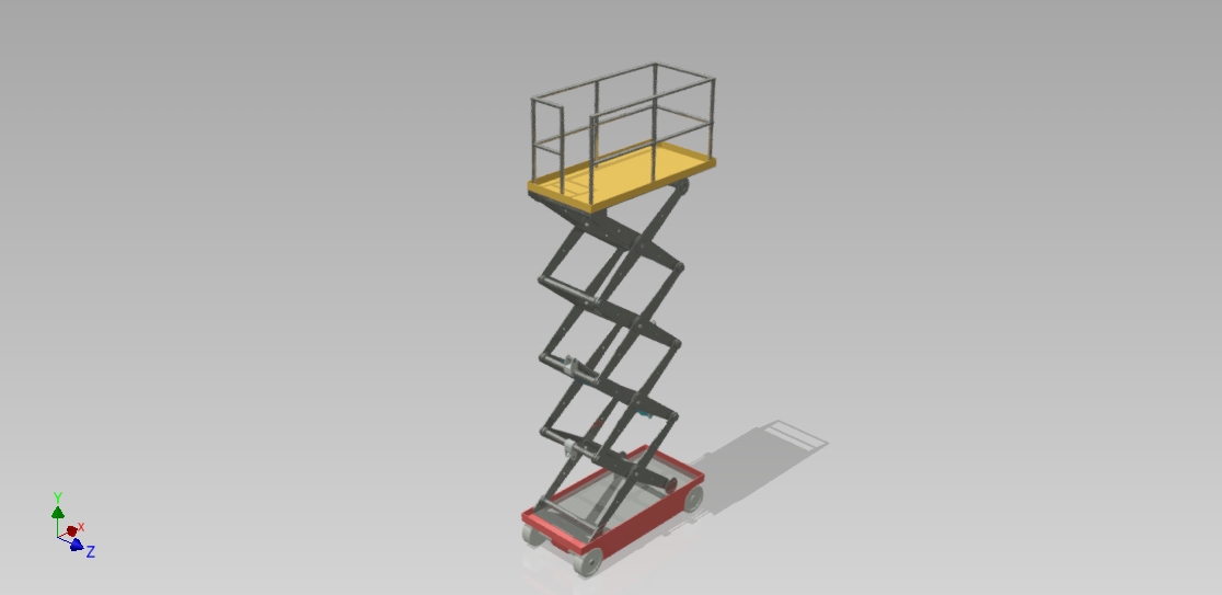 移动液压升降机模型